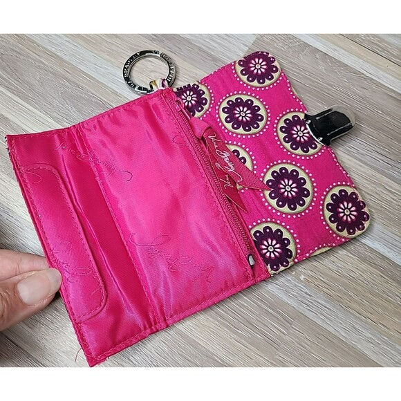 Vera Bradley Quick Swipe ID Wallet In Very Berry Pattern Pink Paisley NEW - Picture 4 of 9